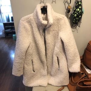 White Sherpa coat